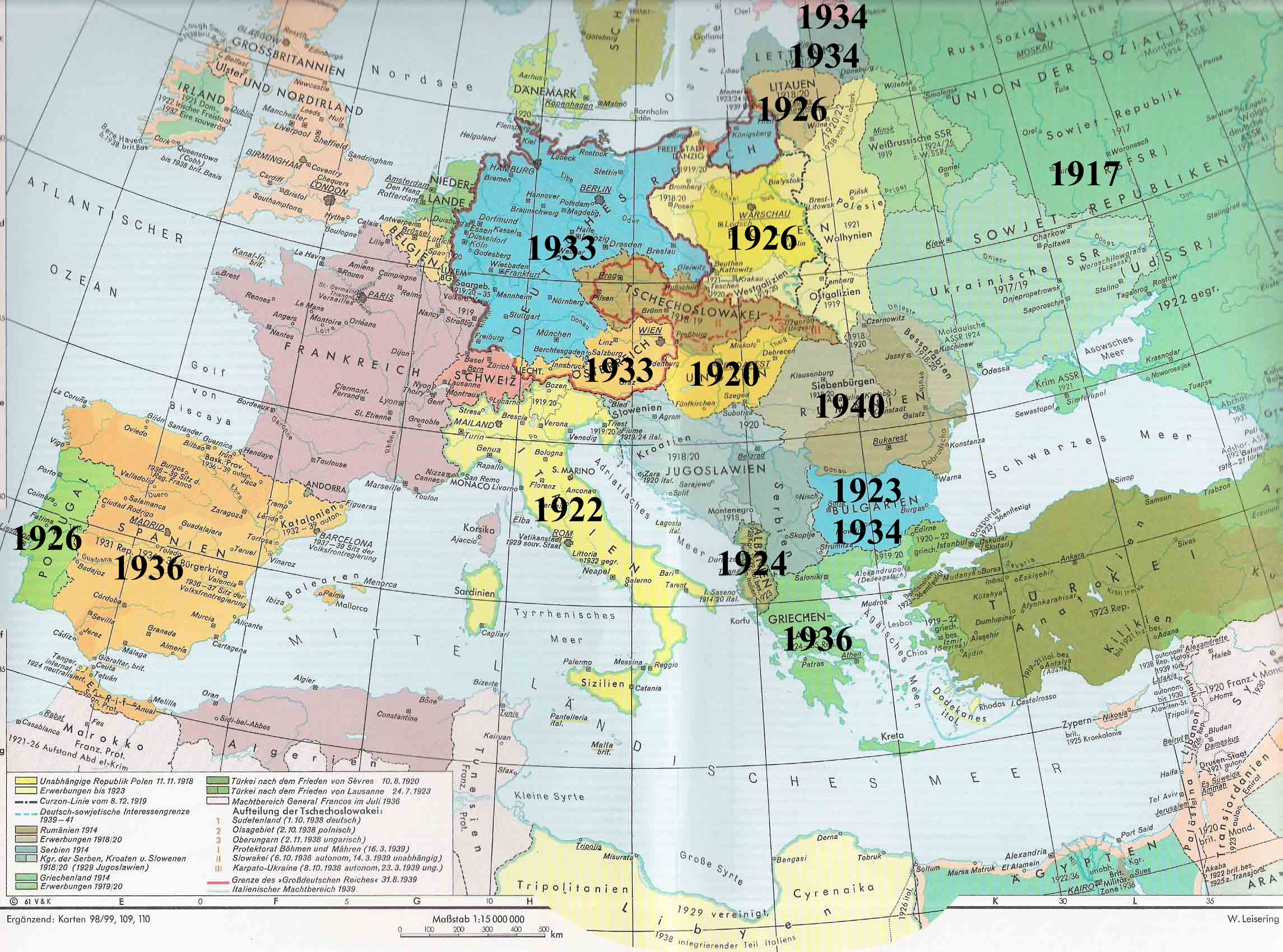 Карта европы 1930 годов