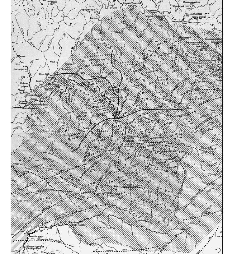 Старая карта башкирии 1760 года