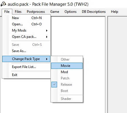 Pack file manager