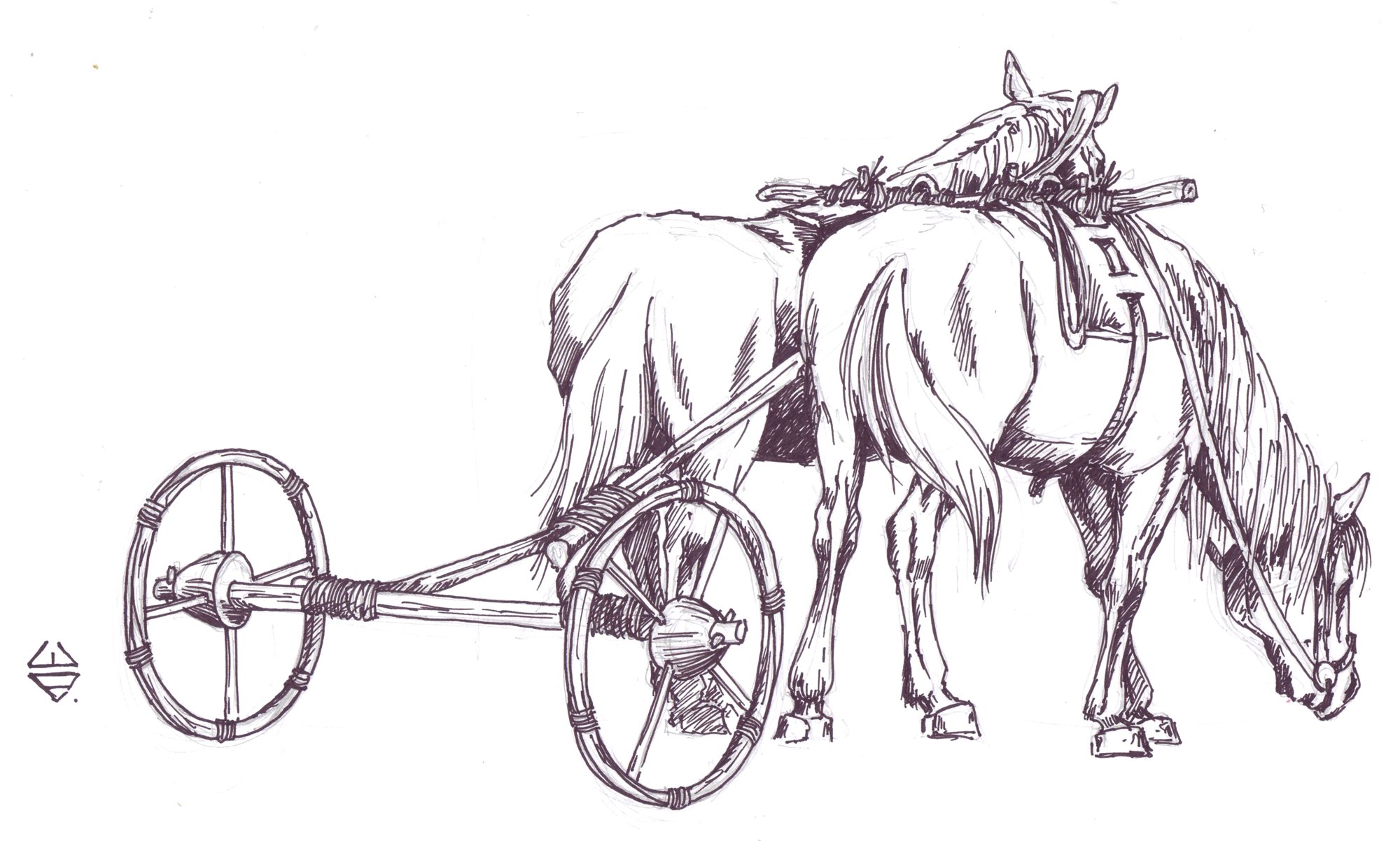 Колесница без лошадей рисунок