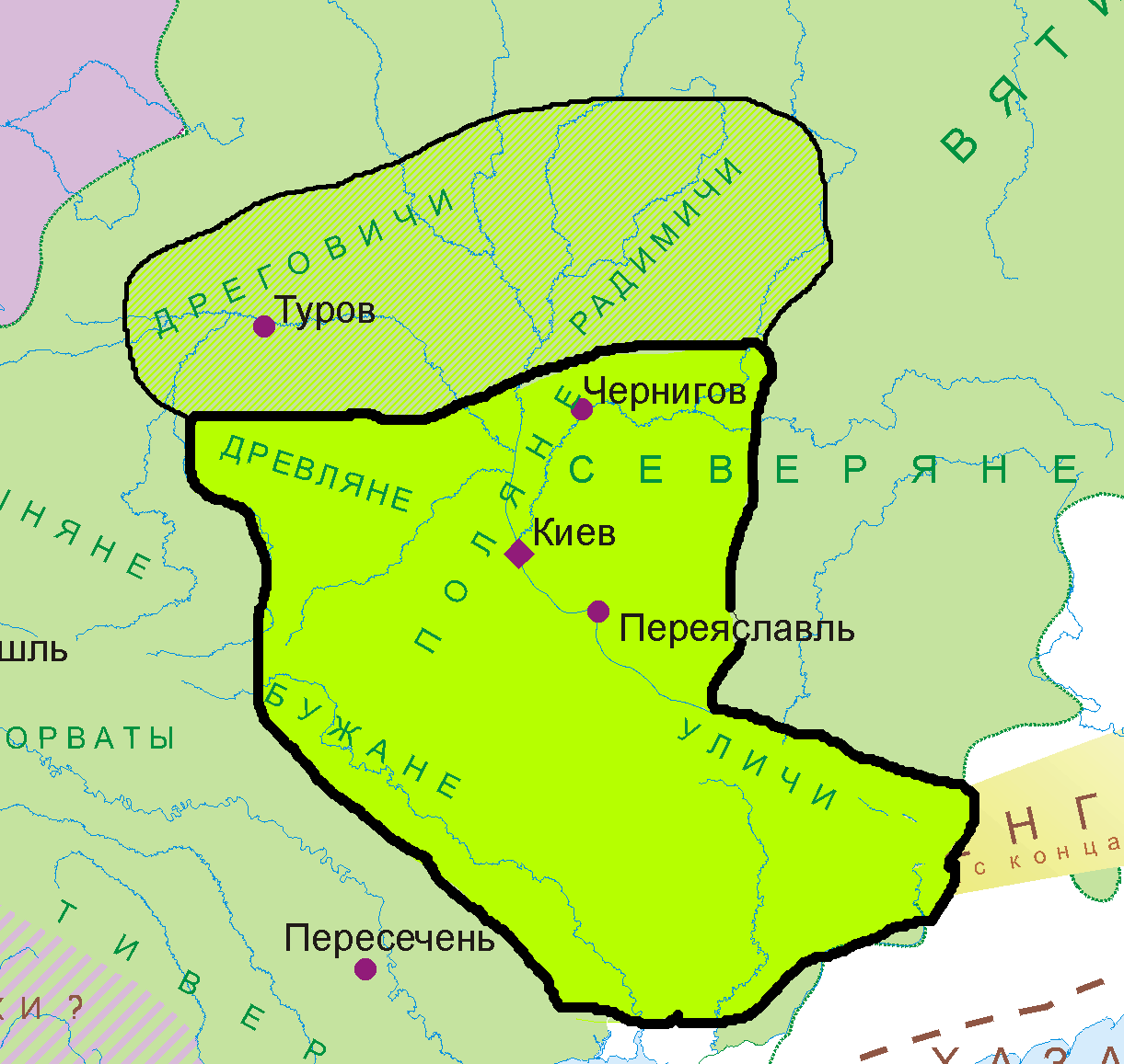 Чернигов переяславль карта