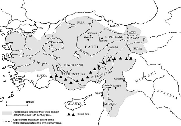 Карта хеттского царства