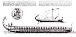 Греческая бирема чертежи