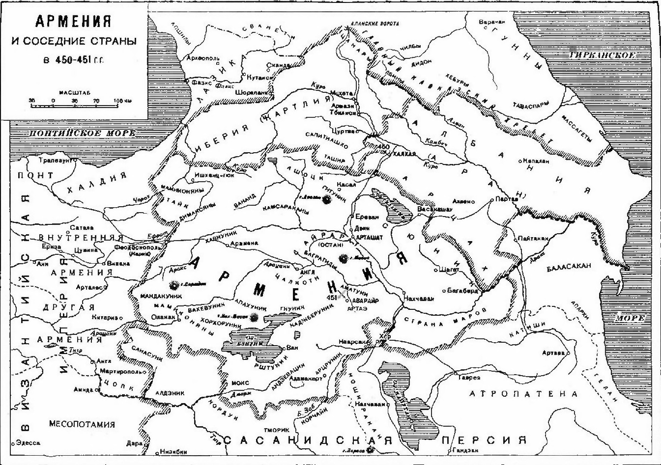 Карта кавказской албании