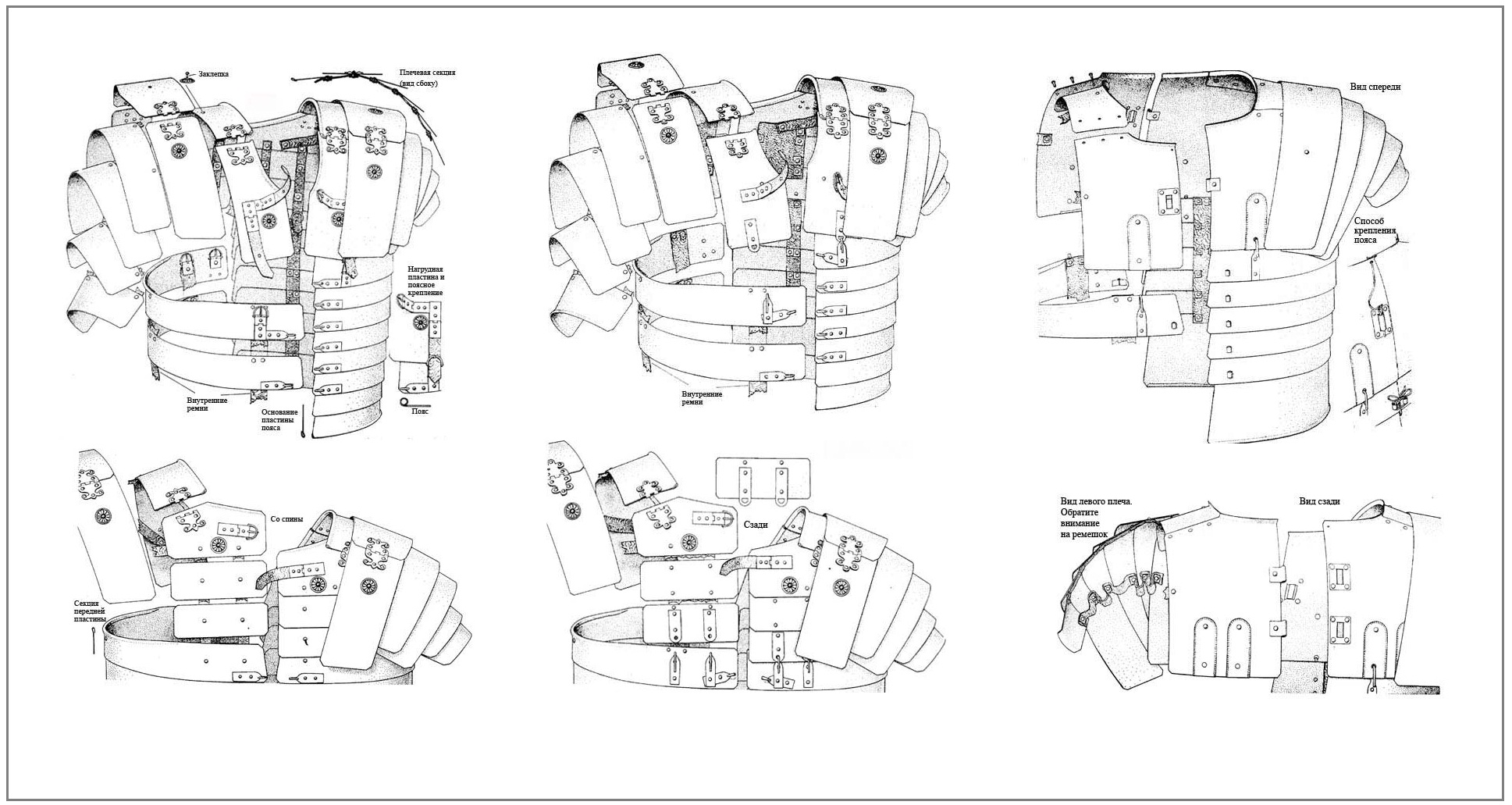 Lorica segmentata чертеж