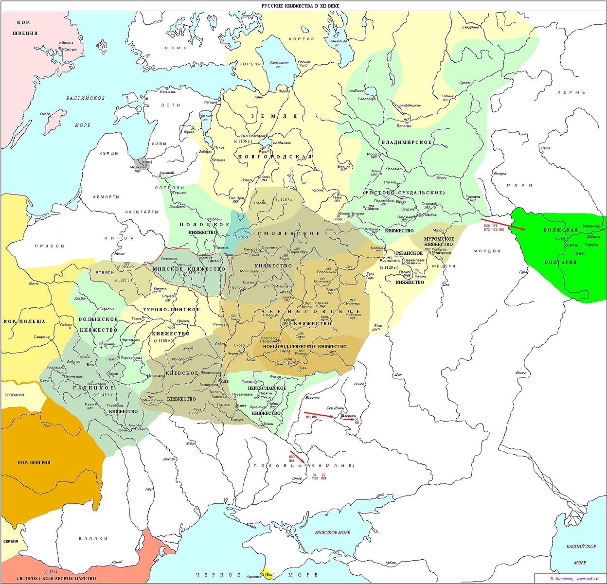 Старорусская карта россии